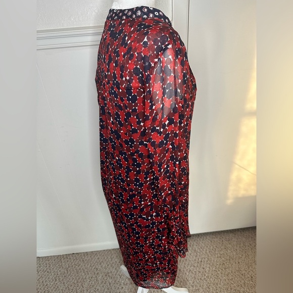 Diane Von Furstenberg Kourtni 100% Silk Chiffon Shift Dress Size 8 - Picture 9 of 15